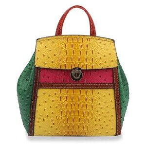 Colorful Embossed Fashion Backpack Purse for Women Fashion Anti-theft Bag